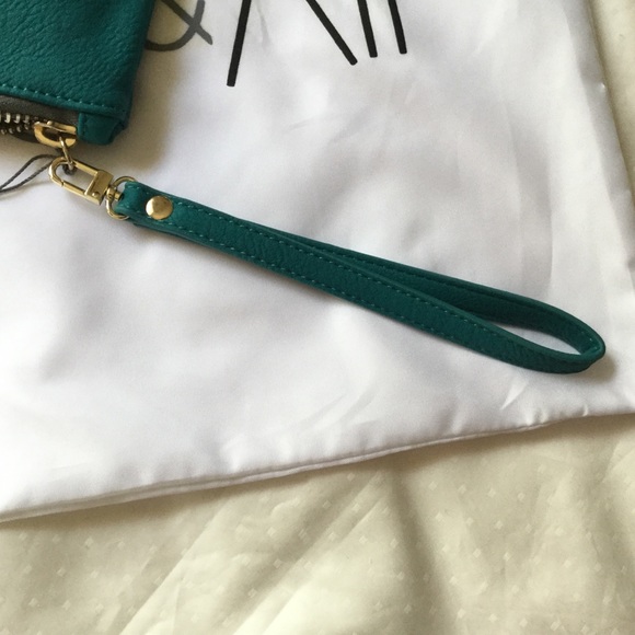 Turquoise Vegan Leather Wristlet - Picture 4 of 5